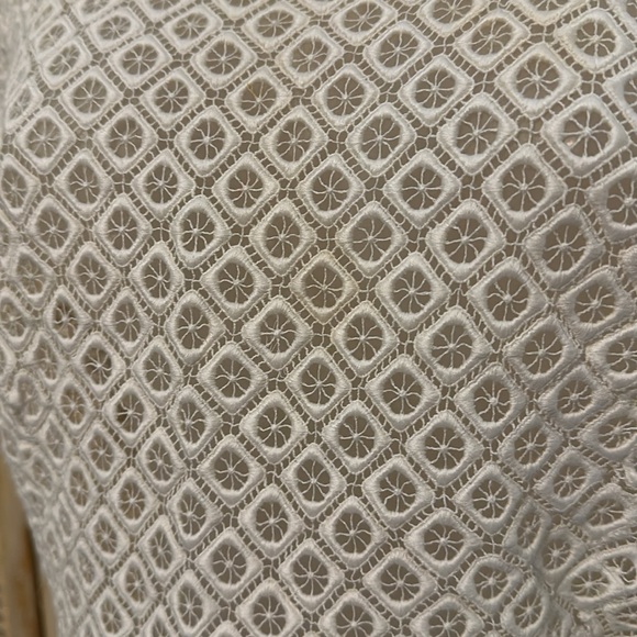 Vintage Handmade (1950s?) Pale Cream Guipure Lace Cropped Tank Top - Picture 6 of 16